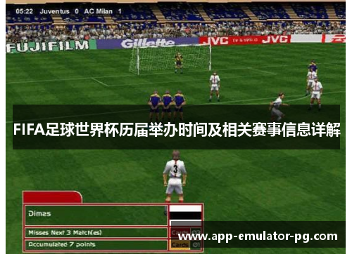 FIFA足球世界杯历届举办时间及相关赛事信息详解